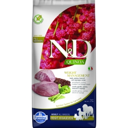 FARMINA N&D DOG QUINOA WEIGHT MANAGEMENT LAMB & BROCCOLI 7 KG